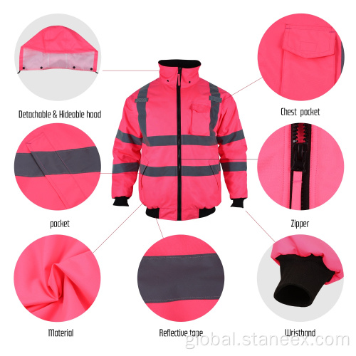 High Visibility Coats & Jackets Women Black Bottom Thermal Safety High Visibility Jacket Manufactory